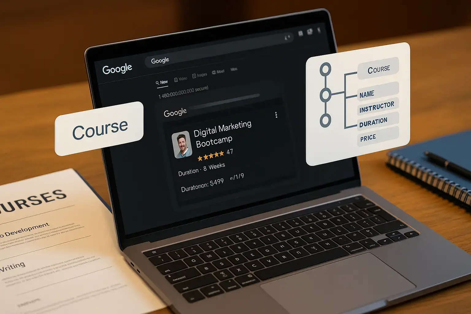 اهمیت اسکیمای Course در سئو؛ چگونه دوره آموزشی‌تان در گوگل بدرخشد؟