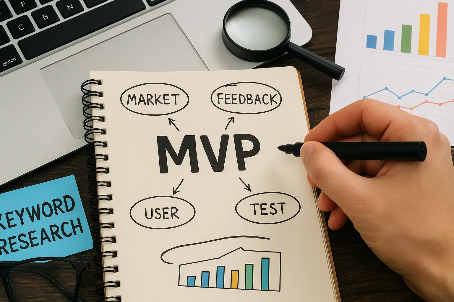 تحقیقات کلمات کلیدی منطبق با MVP در شرکت‌های استارتاپی