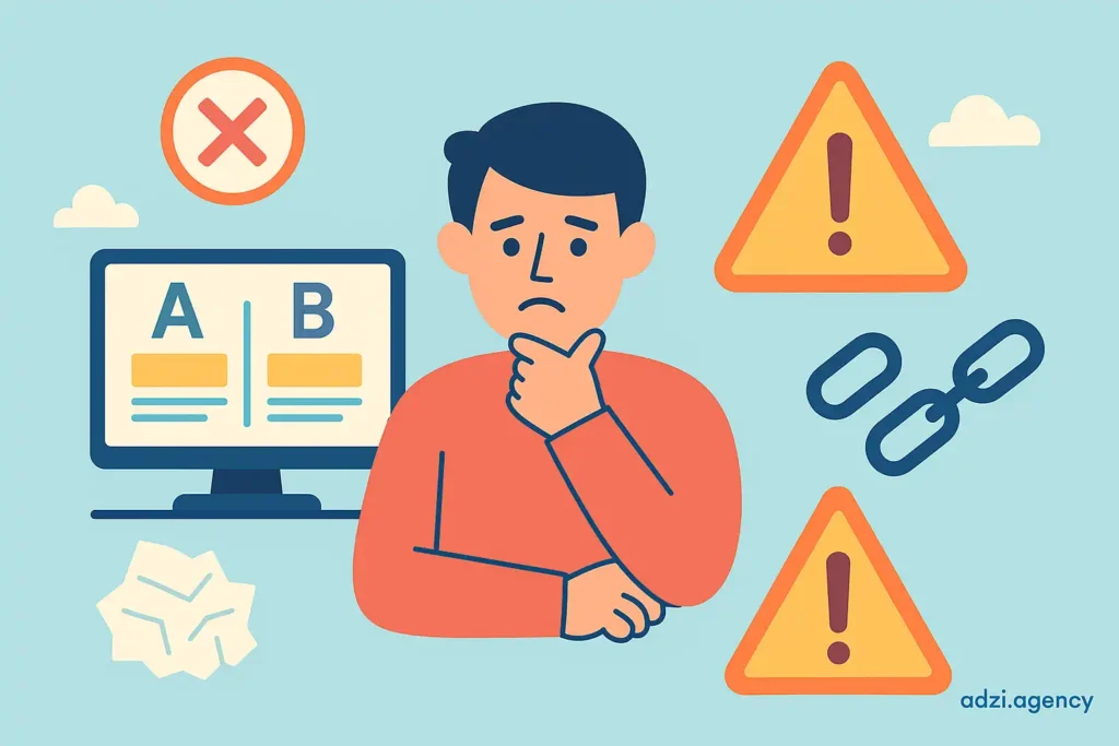 چالشها و خطاهای رایج در تست A/B گوگل ادز