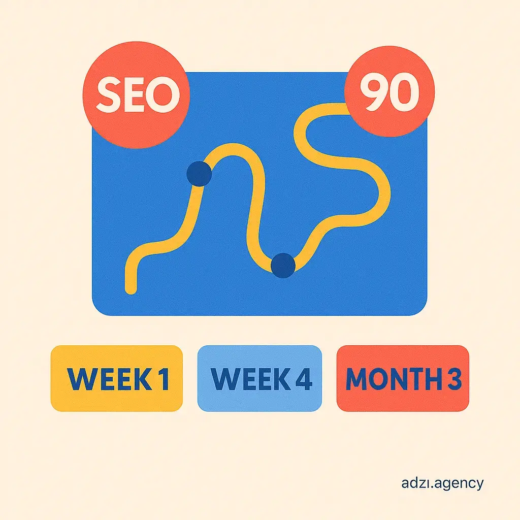 نقشه کلی ۹۰روزه سئو؛ از هفته اول تا پایان ماه سوم