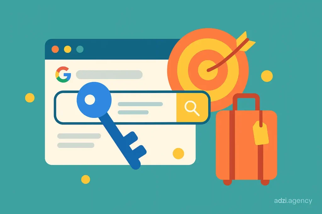 انتخاب کلمات کلیدی مناسب در تبلیغات گوگلی سفر