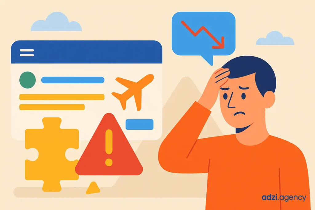 چالش‌ها و مشکلات رایج در تبلیغات گوگلی آژانس‌های مسافرتی