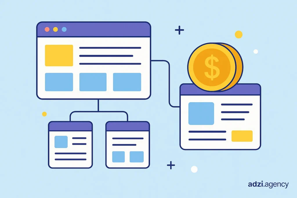 معماری سایت و صفحات پول‌ساز