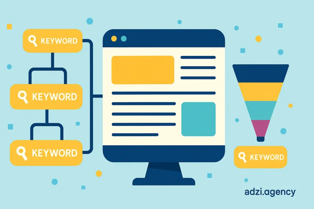 اصول معماری کلمات کلیدی بر اساس نیت و قیف خرید