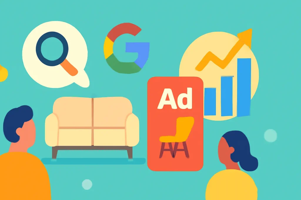 چرا تبلیغات گوگل ادز برای فروش مبلمان اهمیت دارد؟