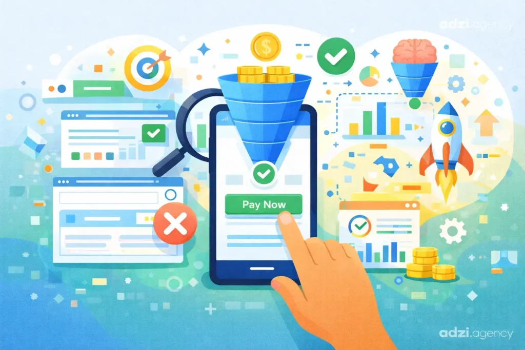 رویکرد ادزی در بهینه‌سازی قیف فروش موبایل با تمرکز بر UX داده‌محور