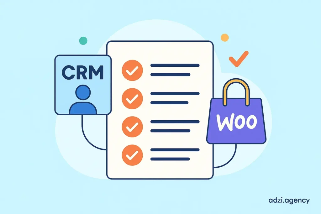 چکلیست کامل اتصال CRM به ووکامرس