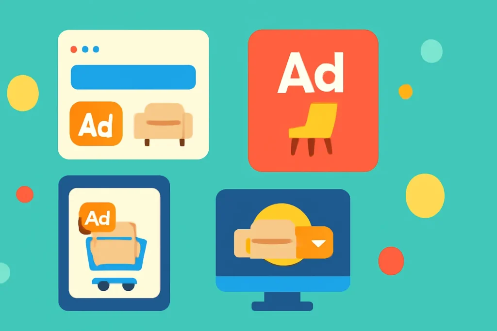 انواع کمپینهای گوگل ادز مناسب فروشگاههای مبلمان