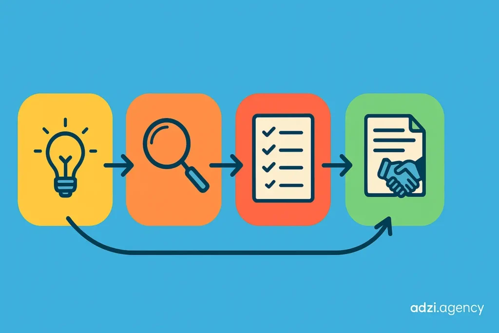 مراحل اصلی نقشه سفر مشتری B2B؛ از آگاهی تا انعقاد قرارداد