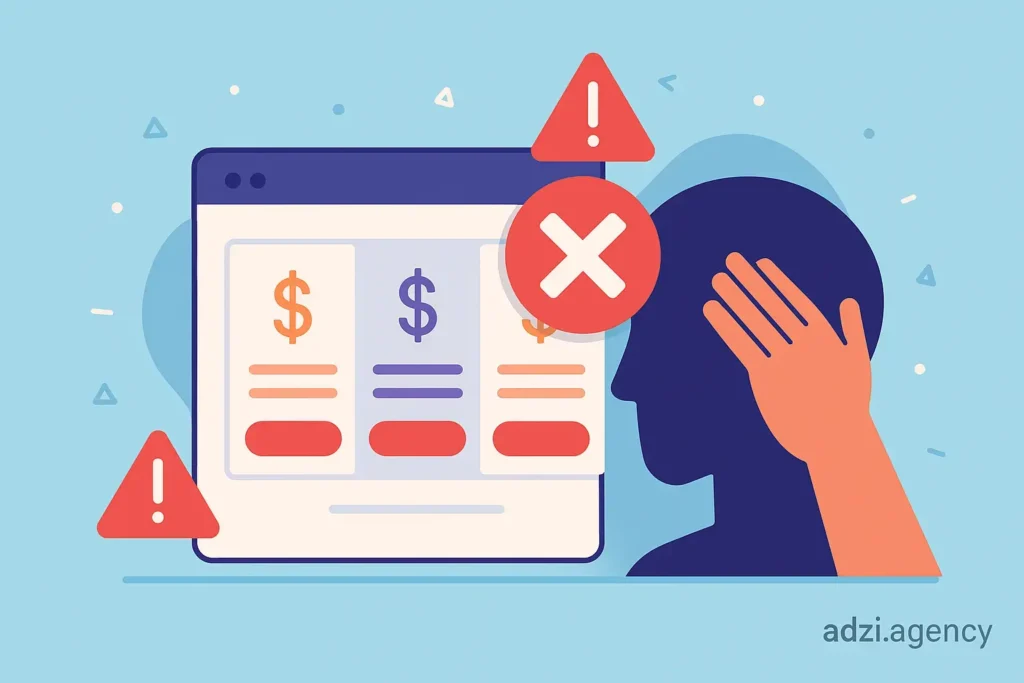 خطاهای رایج در طراحی قیمتگذاری UX و چگونه از آنها جلوگیری کنیم؟