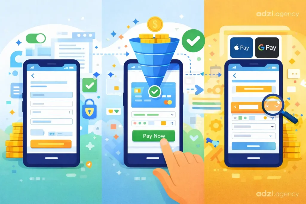 بهینه‌سازی فرم‌ها و فرآیند پرداخت در قیف فروش موبایل