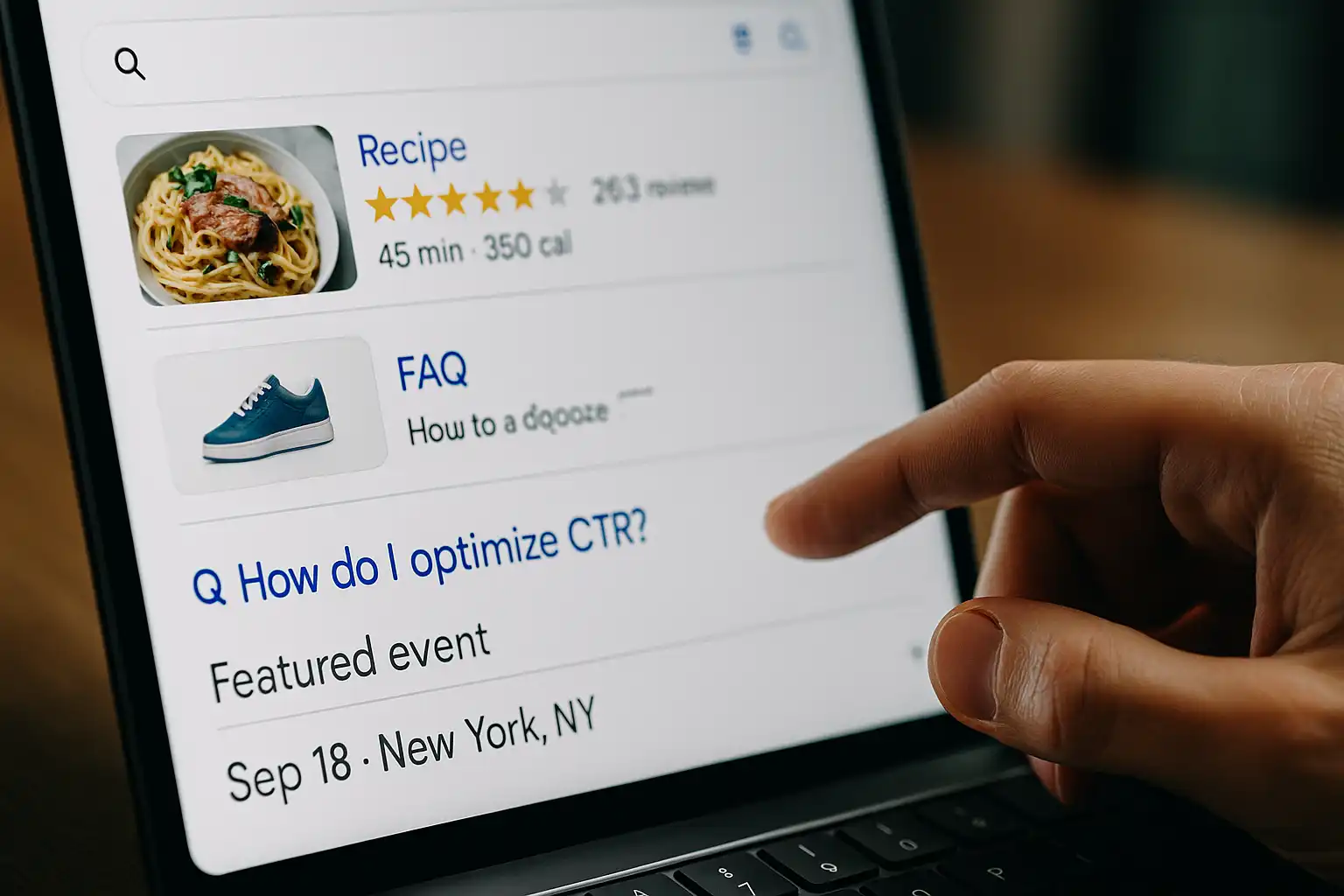 افزایش CTR با ریچ‌ریزالت (Rich Results): اسنیپت‌هایی که کاربران را به کلیک ترغیب می‌کنند