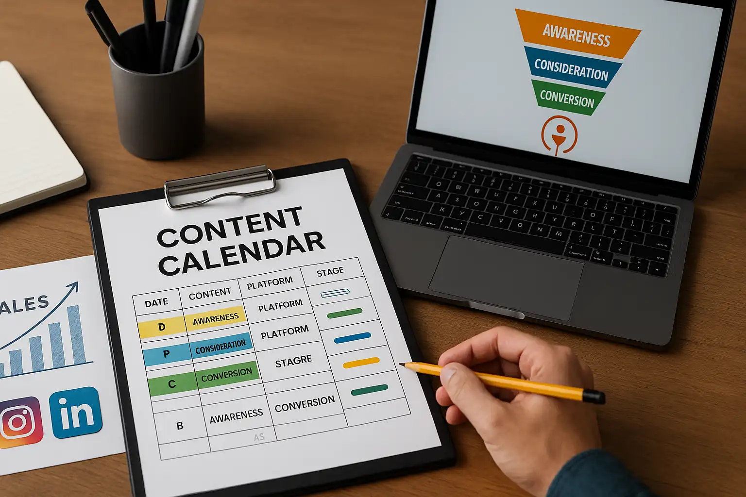 تقویم محتوای فروش‌محور ۴ مرحله‌ای برای شبکه‌های اجتماعی