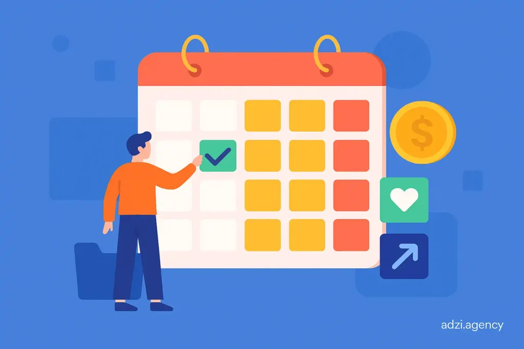 ساختار محتوایی تقویم فروش‌محور در عمل