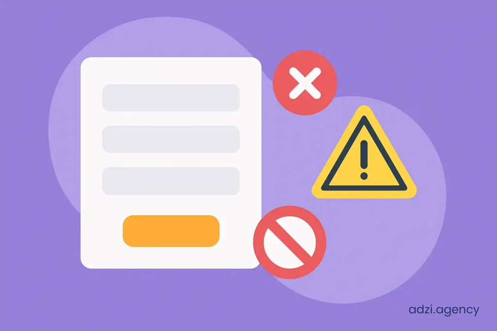 اشتباهات رایج در طراحی فرم‌های فروش و نحوه جلوگیری از آن‌ها