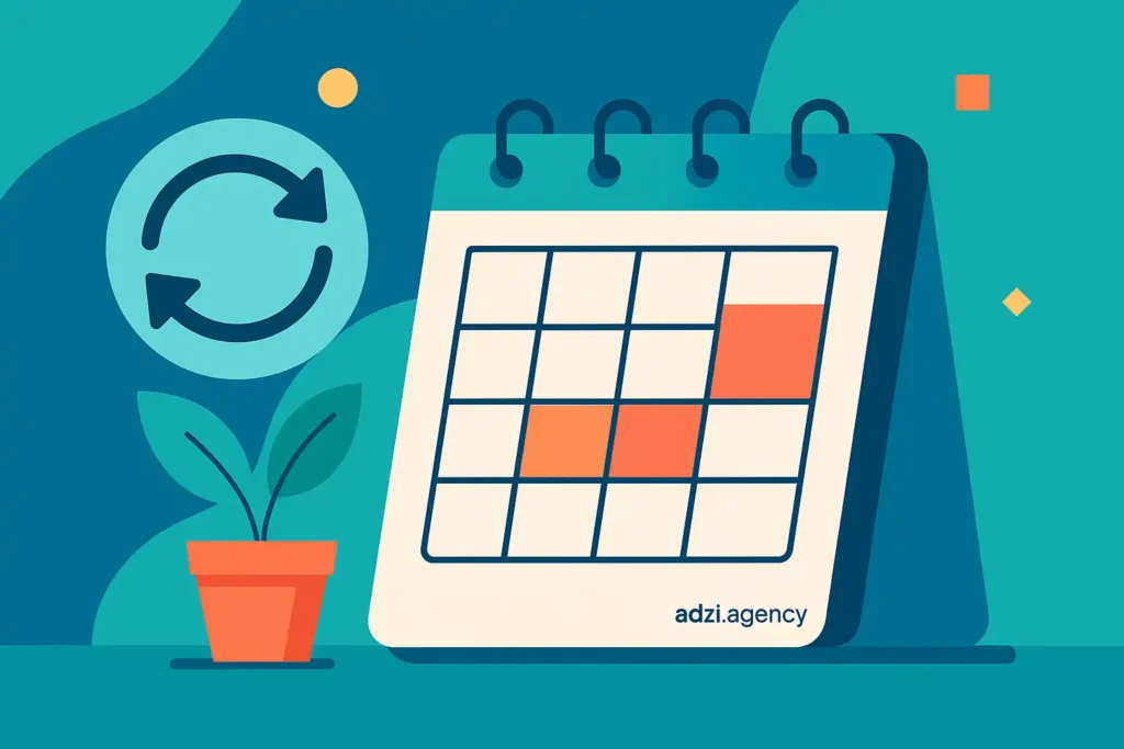 رفرش به‌ موقع در تقویم محتوایی؛ چطور بدون توقف، انرژی را بازگردانیم؟