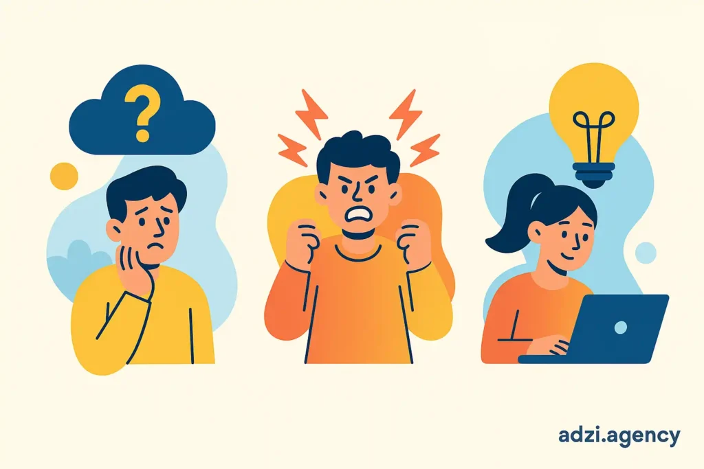 معرفی فرمول PAS (Problem–Agitation–Solution) در نوشتن هدر و ساب‌هدلاین