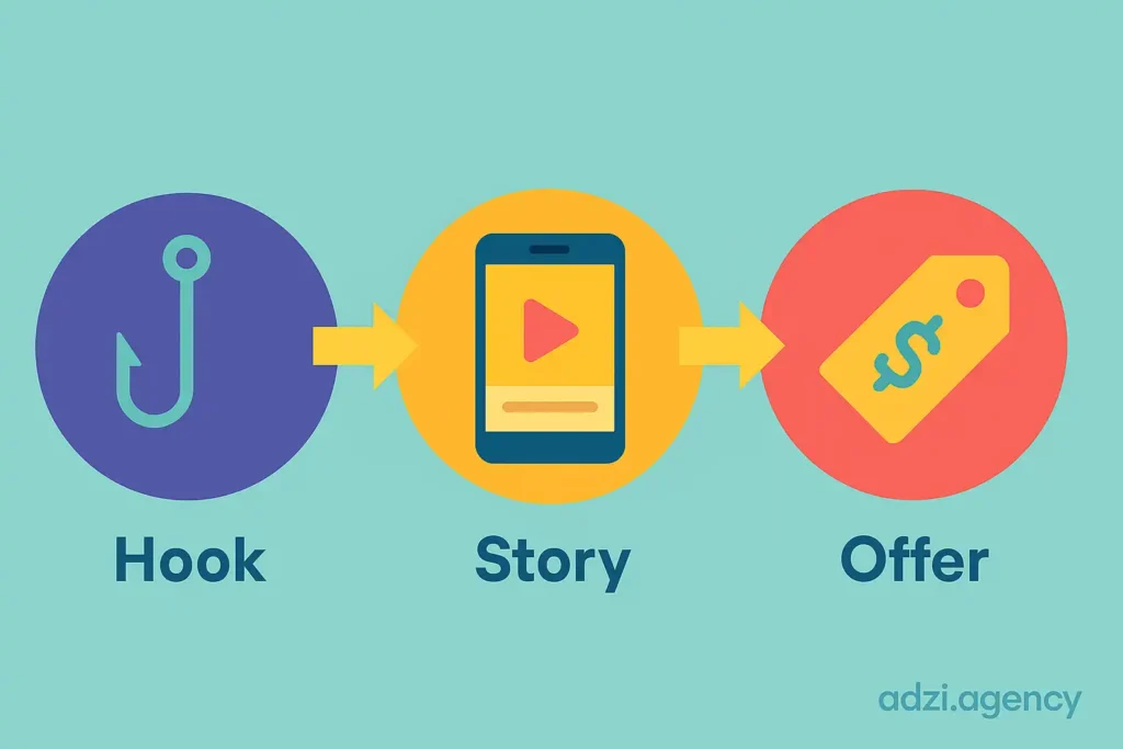 ویدیو کوتاه فروش‌ساز چیست و چرا فرمول HSO (Hook → Story → Offer) جواب می‌دهد؟