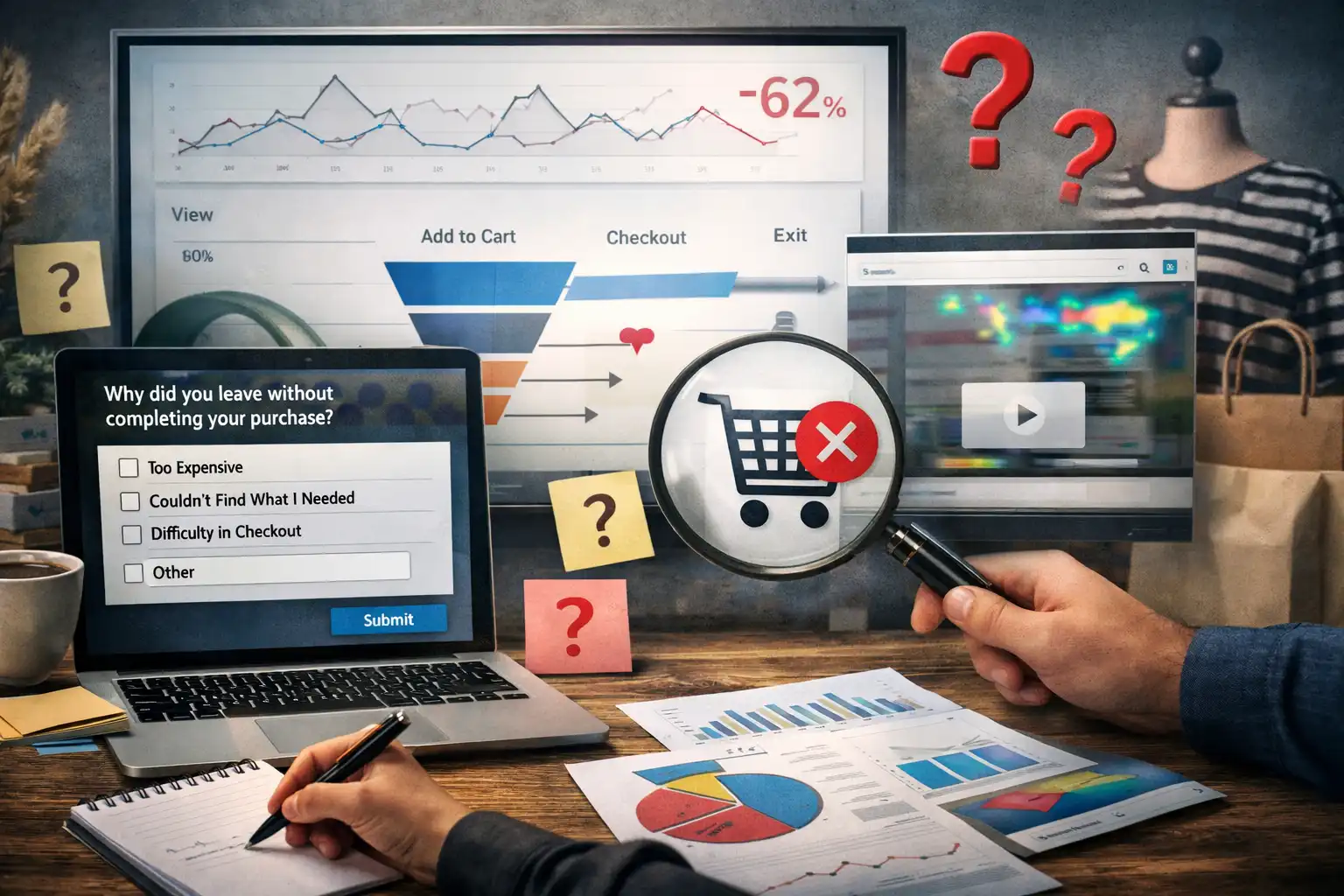 چگونه با استفاده از نظرسنجی‌های On-site، دلایل عدم خرید کاربران را کشف کنیم؟