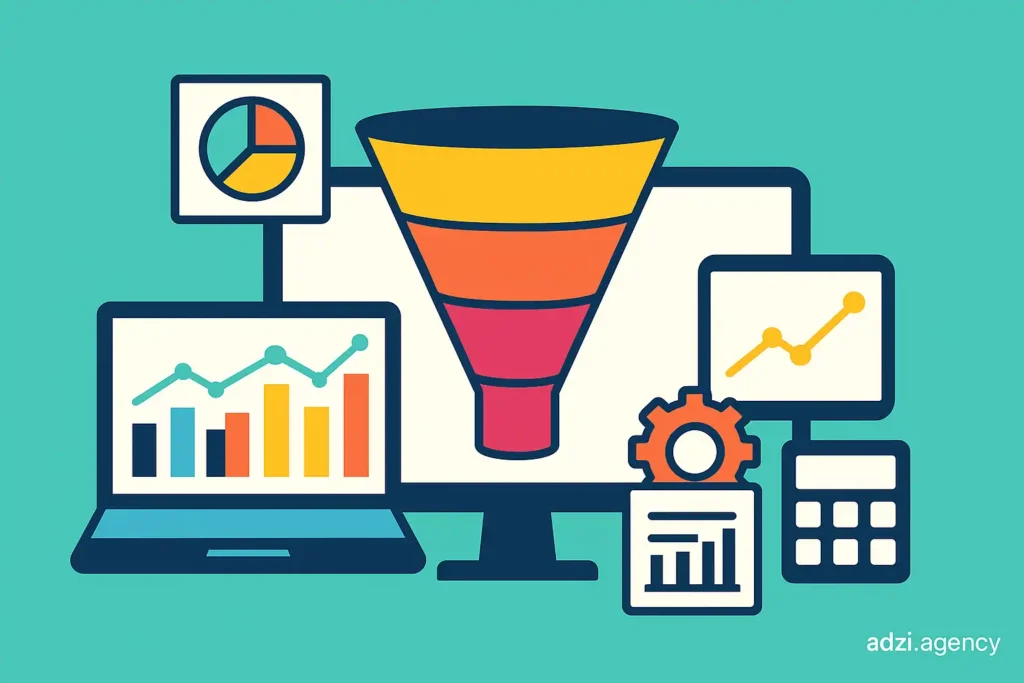 ابزارها و داشبوردهای لازم برای مدل‌سازی قیف رشد